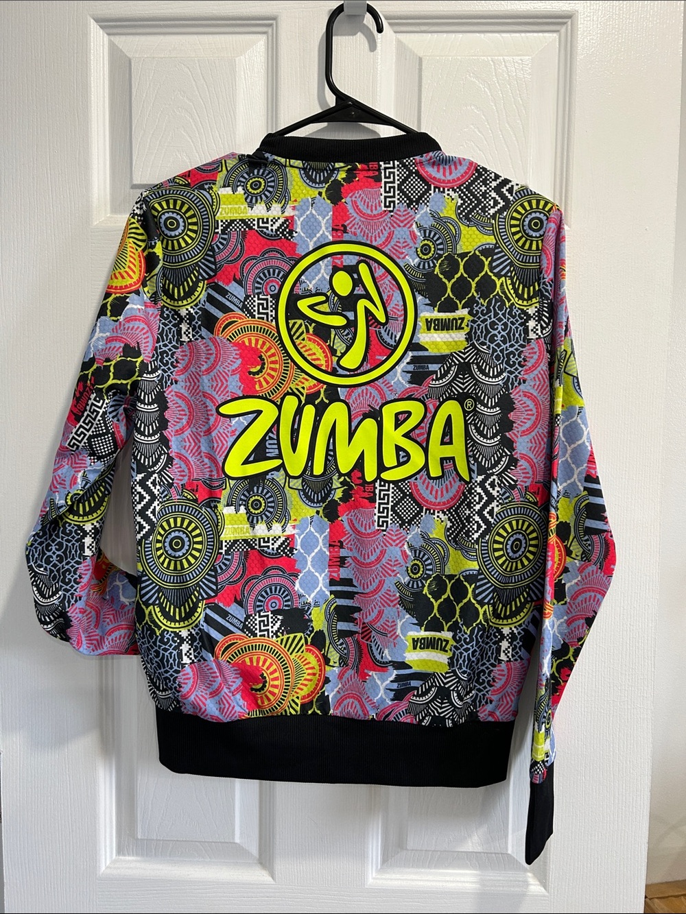 Zumba Fitness Neon Multicolor Bomber Jacket - Picture 4 of 4